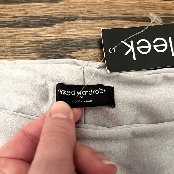 NWT Naked Wardrobe NW Shimmer Lilac Tube Top M - Picture 3 of 7